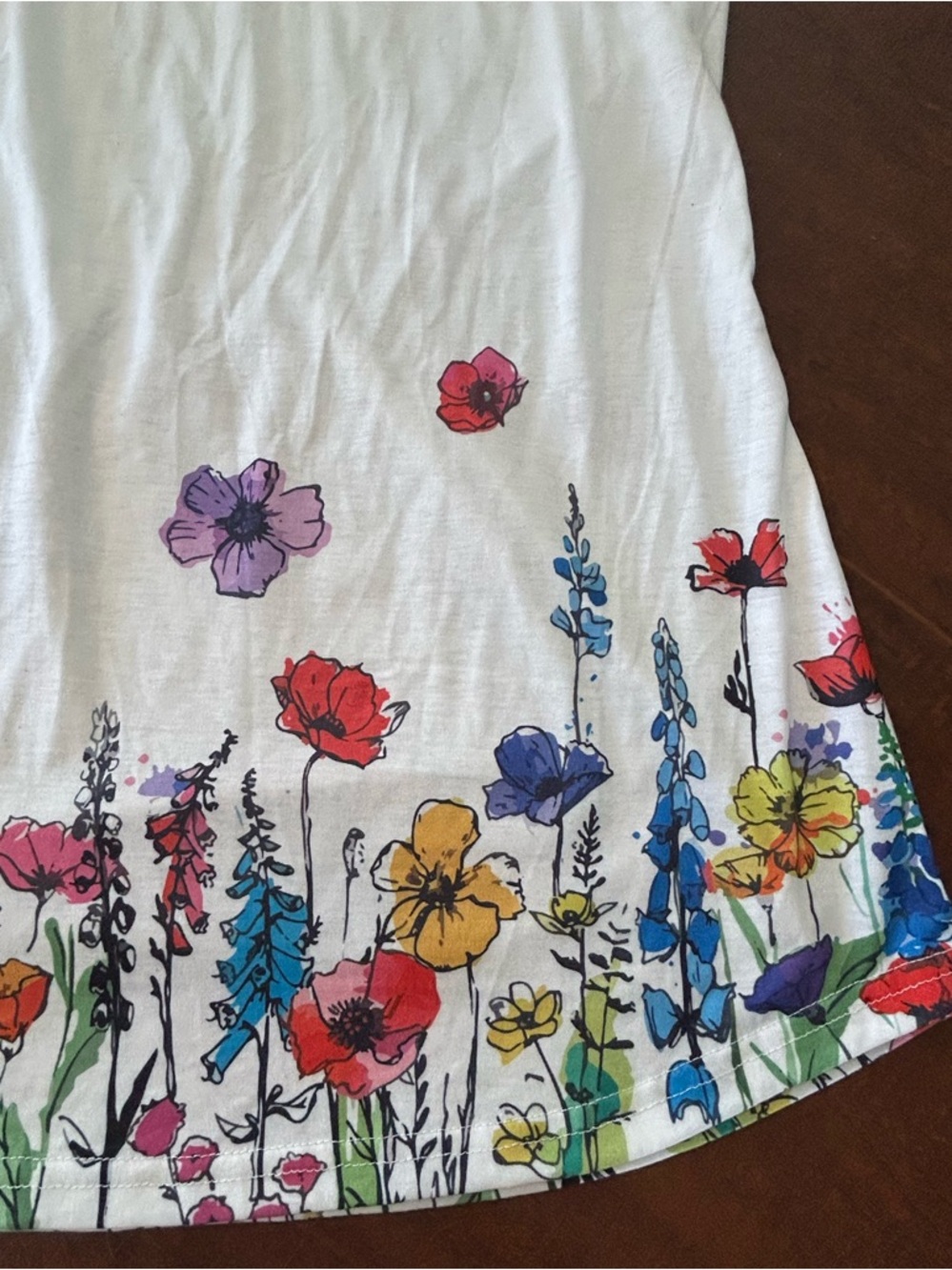 Sleeveless Woman’s White Floral Pintuck Swing Top Gorgeous Lightweight SZ L EUC - Picture 14 of 14